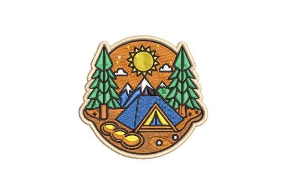 Campsite Colored Embroidery Design Review for Seasonal Projects
