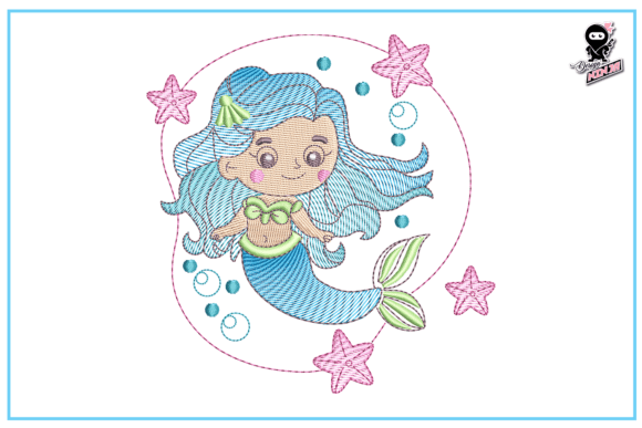 Cute Baby Mermaid Embroidery Review for Personalized Gifts