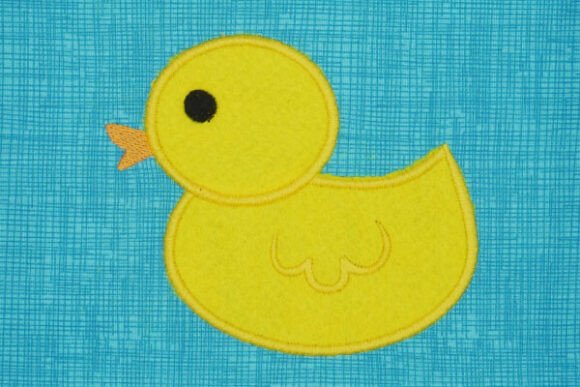 Cute Duck Applique Embroidery Design