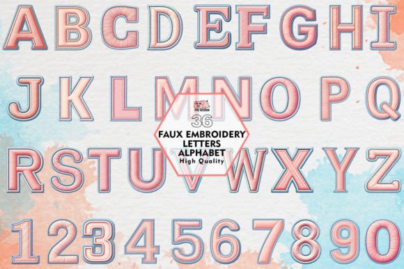 Faux Embroidery Letters Alphabet Review for Business Use