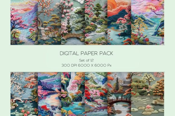 Japanese Landscape Embroidery Paper Set Review