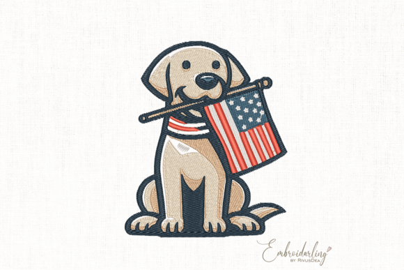 Patriotic Dog Embroidery File Review: A Designer's Perspective